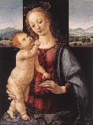 Leonardo  Da Vinci Madonna and Child with a Pomegranate oil on canvas